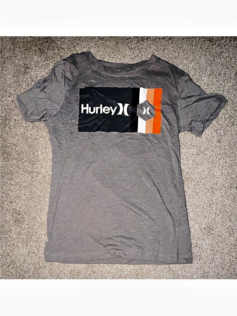 Hurley Gray Short Sleeve Tee Size 10/12